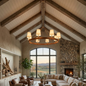 Bramley Leather & Copper Chandelier