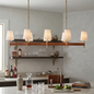 Bramley Leather & Copper Chandelier