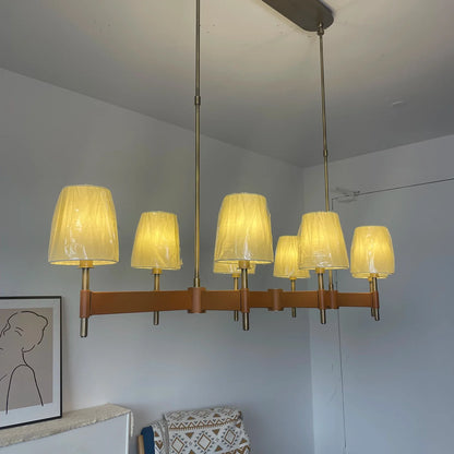 Bramley Leather & Copper Chandelier