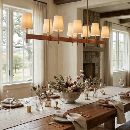 Bramley Leather & Copper Chandelier