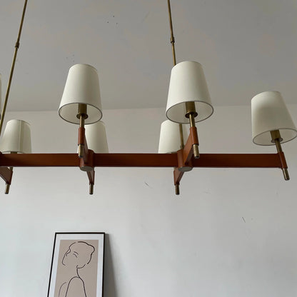 Bramley Leather & Copper Chandelier