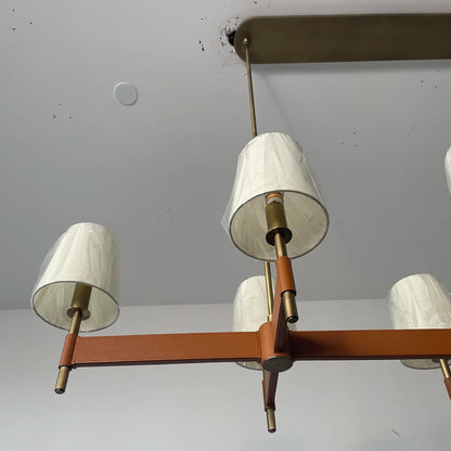Bramley Leather & Copper Chandelier
