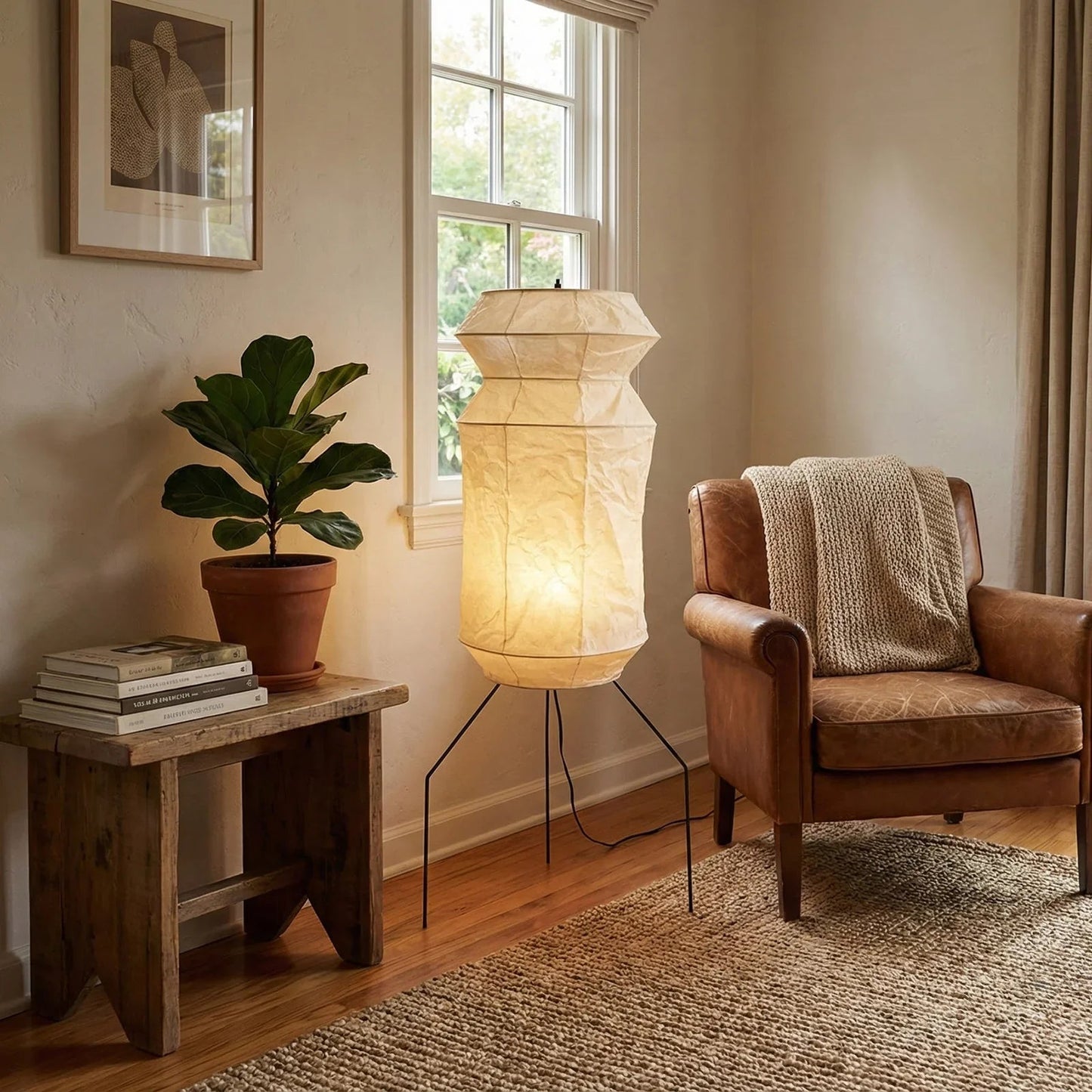 Akari Hourglass UF3-L6 Floor Lamp