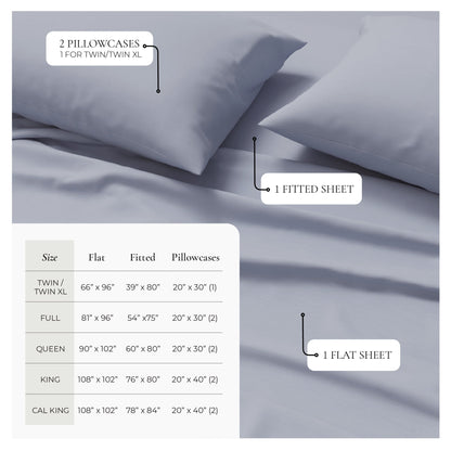 Viscose from Bamboo & Cotton Blend Jersey Knit Sheets