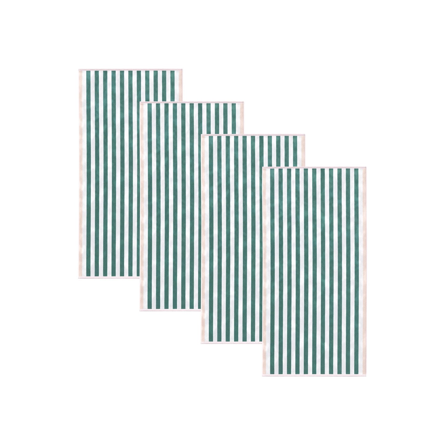 Oversized Striped Border Cabana Beach Towels - Santa Cruz.