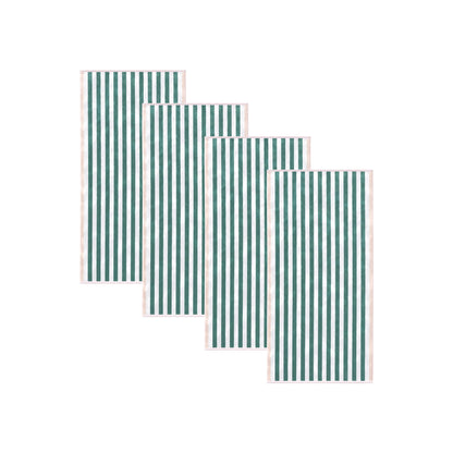 Oversized Striped Border Cabana Beach Towels - Santa Cruz.