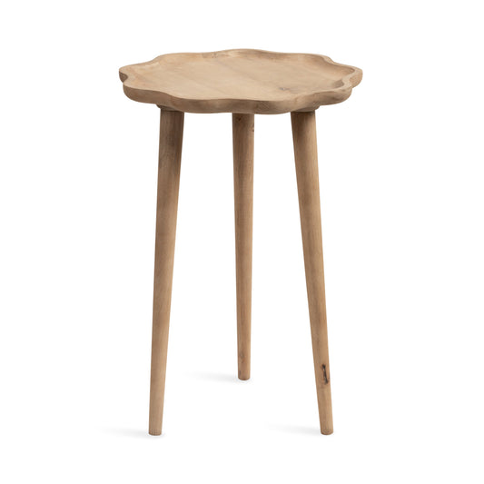 Alezar Scallop Wood Side Table