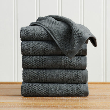 100% Cotton Woven Texture Bath Towel Set - Marbella Collection