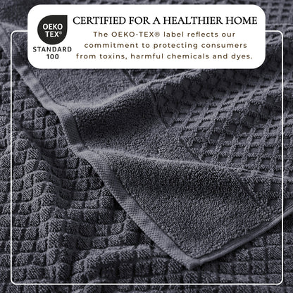 Cotton Diamond Waffle Weave Bath Towel Set - Grayson Collection