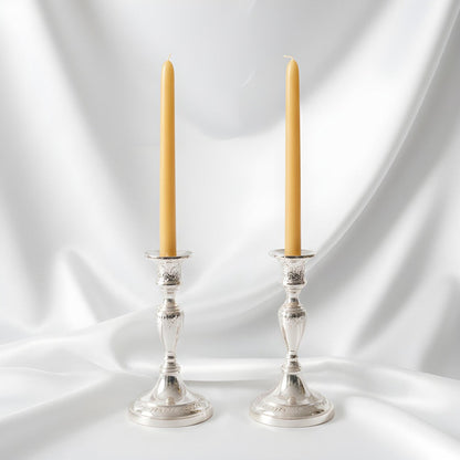 Slim Minimalist Beeswax Taper Candles 8 Inch Tall