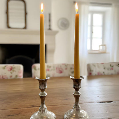 Sunlit Beeswax Tapers 9 Inch Candles
