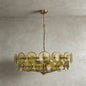 Italian Murano Style Glass Disc Chandelier