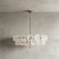Italian Murano Style Glass Disc Chandelier