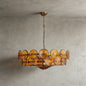 Italian Murano Style Glass Disc Chandelier
