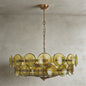 Italian Murano Style Glass Disc Chandelier