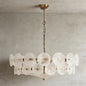Italian Murano Style Glass Disc Chandelier