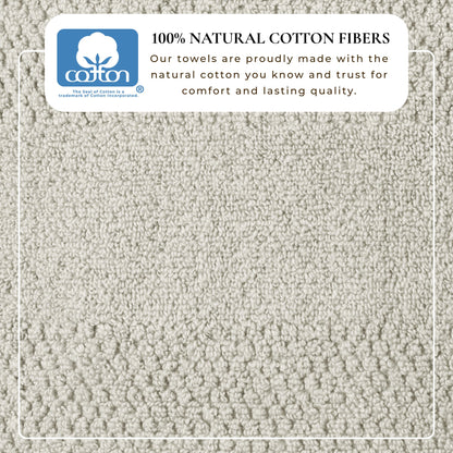100% Cotton Woven Texture Bath Towel Set - Marbella Collection