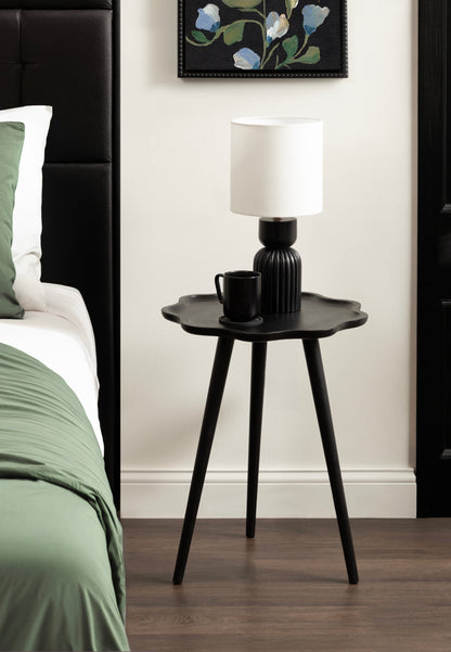 Alezar Scallop Wood Side Table