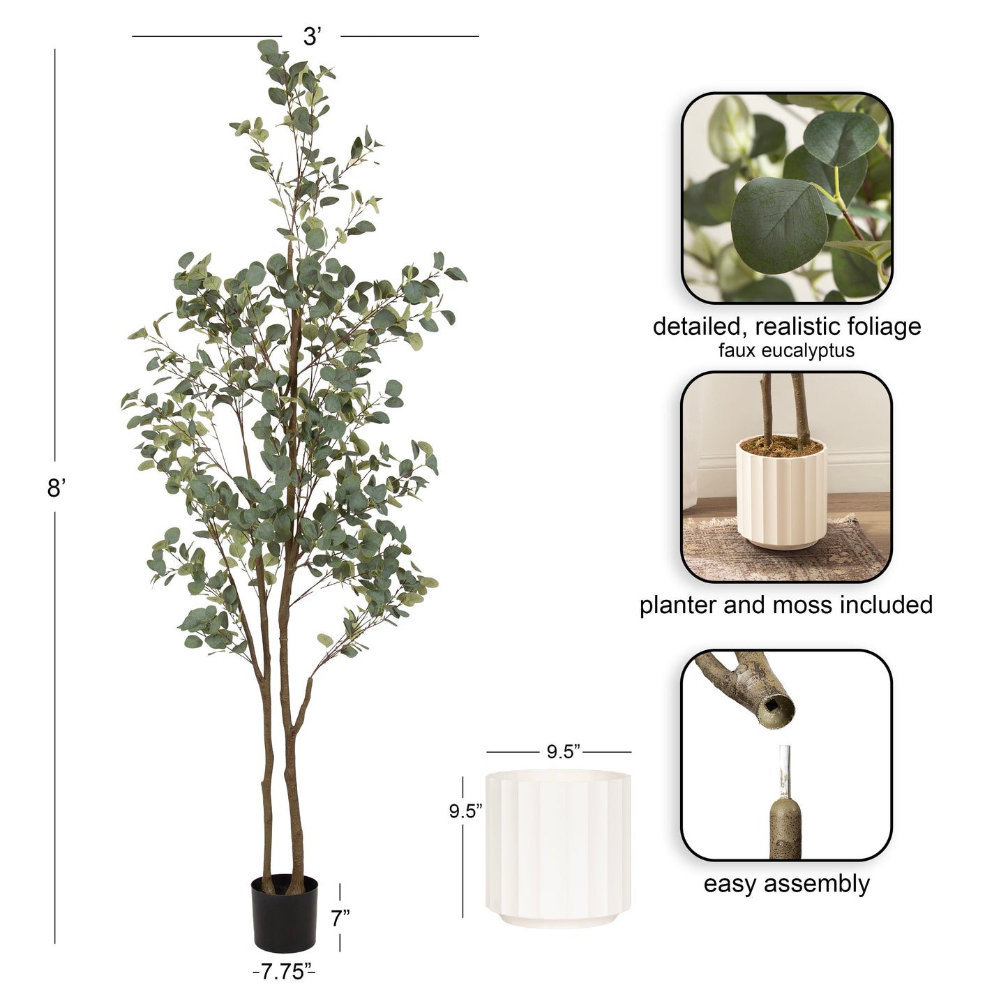 Eudora Faux Eucalyptus Tree