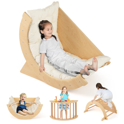 Kids Climbing Arch with Cushion Montessori Arch Climber/Rocker for Toddlers