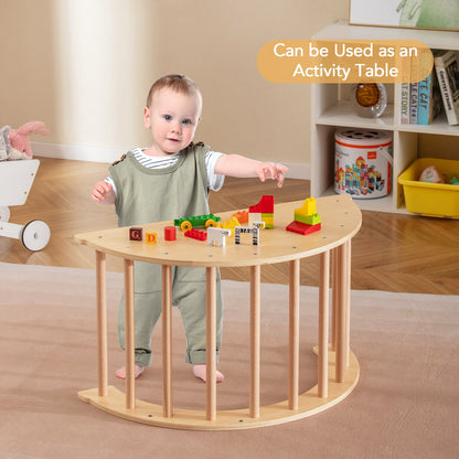 Kids Climbing Arch with Cushion Montessori Arch Climber/Rocker for Toddlers