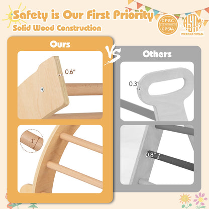 Kids Climbing Arch with Cushion Montessori Arch Climber/Rocker for Toddlers
