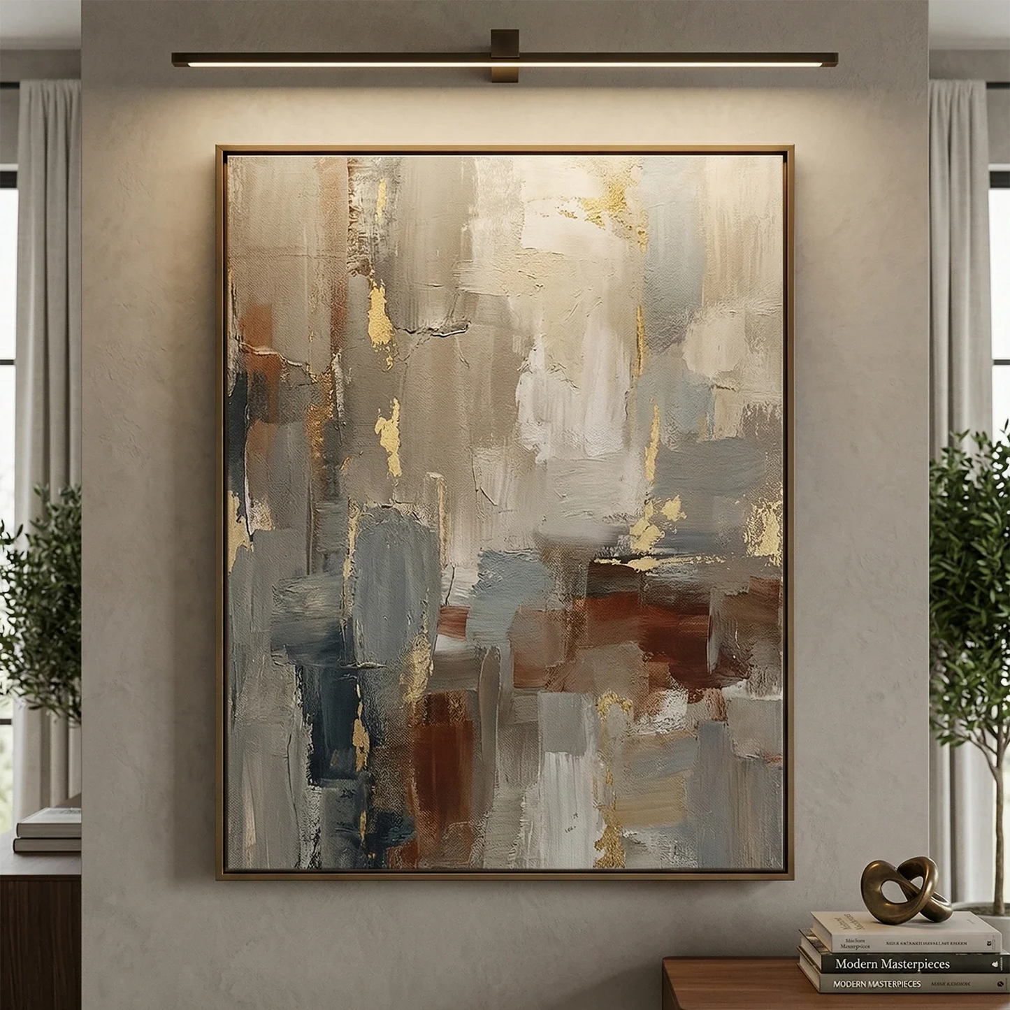 Kivana Brass Linear LED Wall Sconce