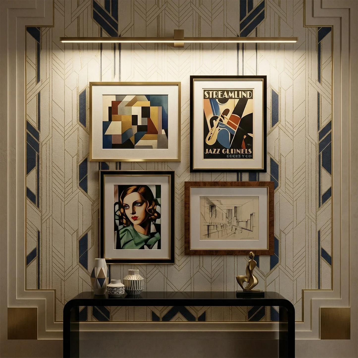 Kivana Brass Linear LED Wall Sconce