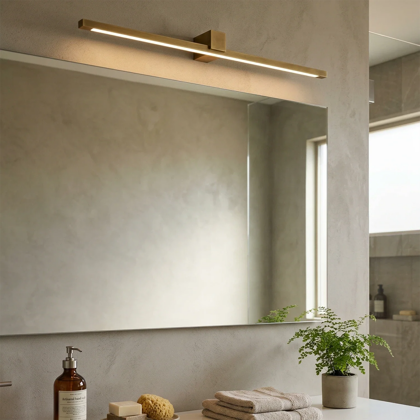 Kivana Brass Linear LED Wall Sconce
