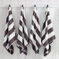 Cotton Velour Cabana Stripe Beach Towel - Novia Collection.