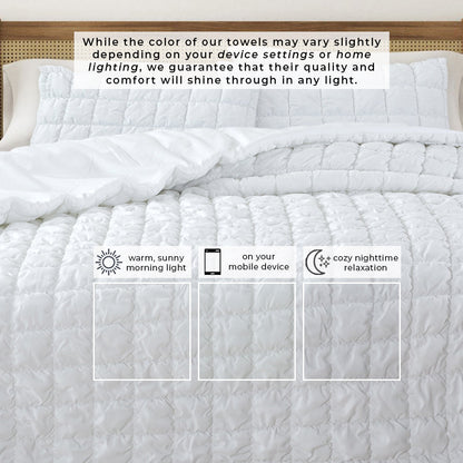 Puff Marshmallow Texture Quilt Set - Marshmallow Collection