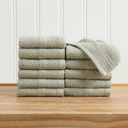 100% Cotton Woven Texture Bath Towel Set - Marbella Collection