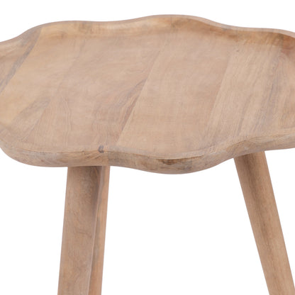 Alezar Scallop Wood Side Table