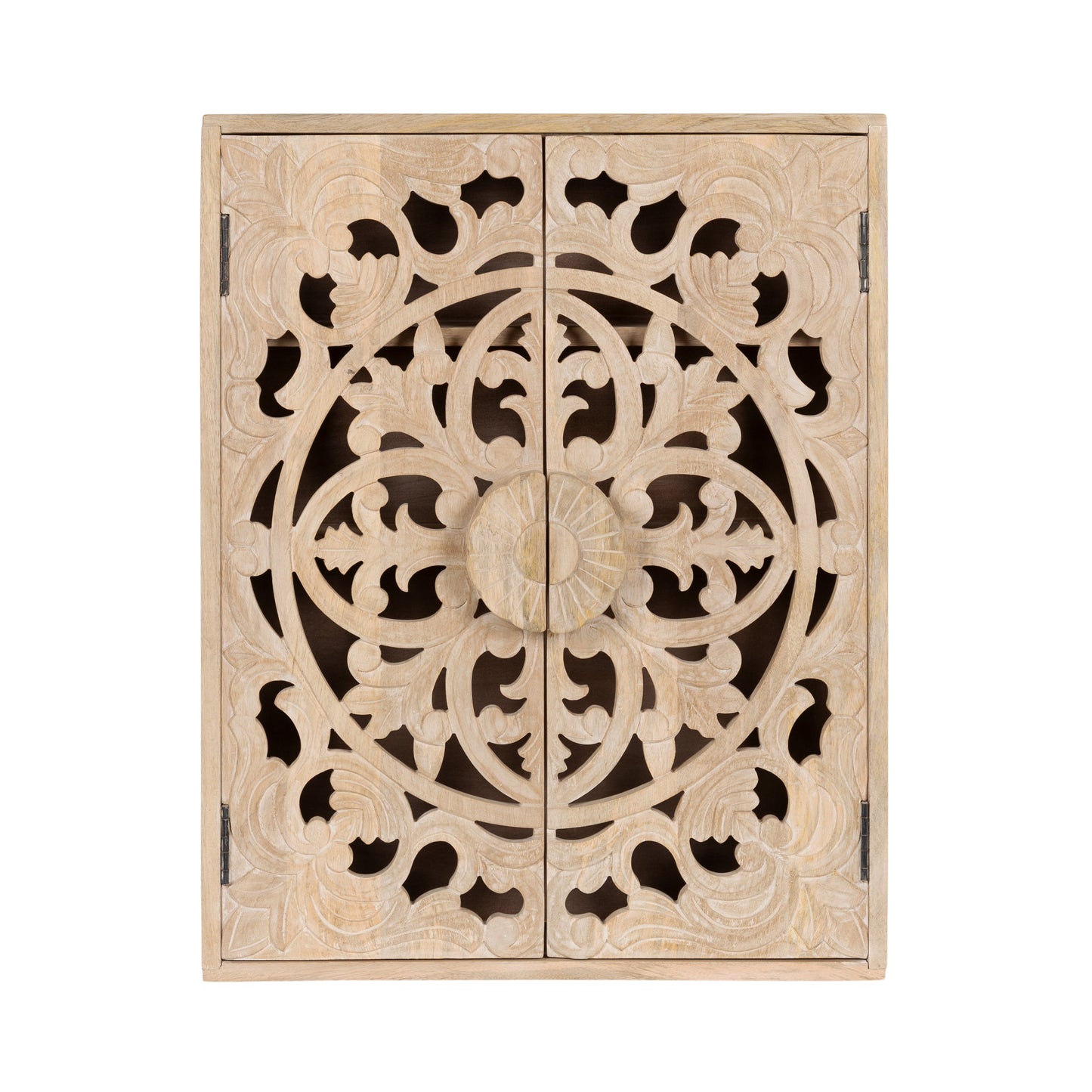 Saanvi Carved Wood Wall Cabinet