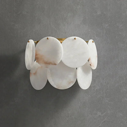 Alabaster Double Layer Round Wall Lamp