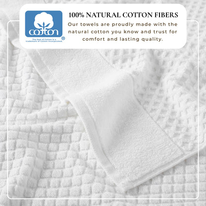 Cotton Diamond Waffle Weave Bath Towel Set - Grayson Collection