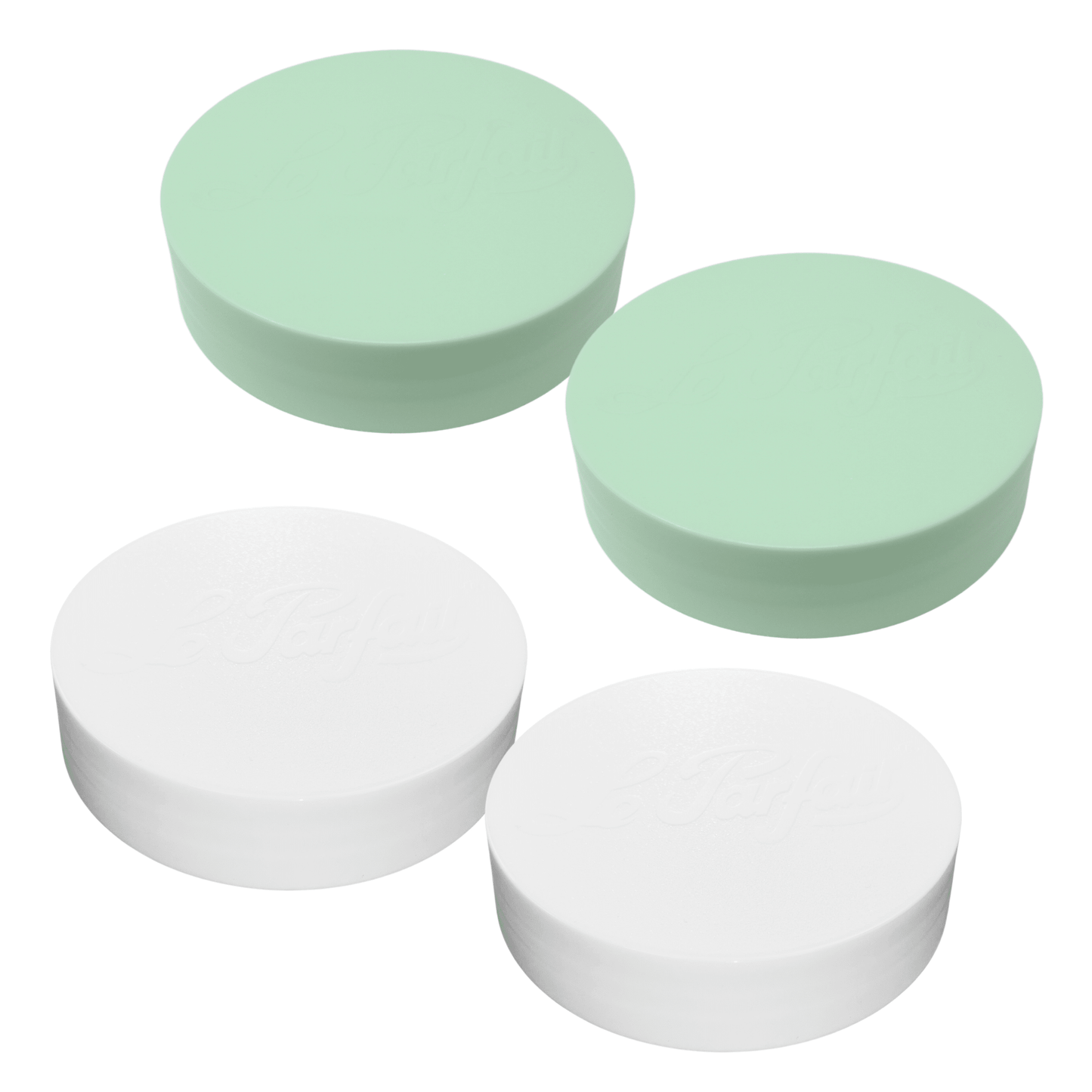 Le Parfait Screw Top Jar Lids, Colorful Plastic and Metal Replacement Lids