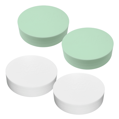 Le Parfait Screw Top Jar Lids, Colorful Plastic and Metal Replacement Lids