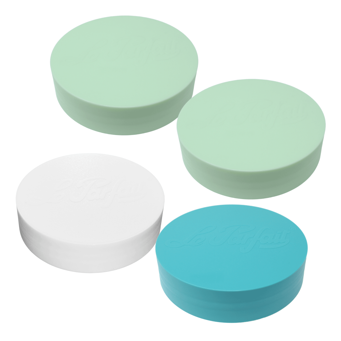 Le Parfait Screw Top Jar Lids, Colorful Plastic and Metal Replacement Lids