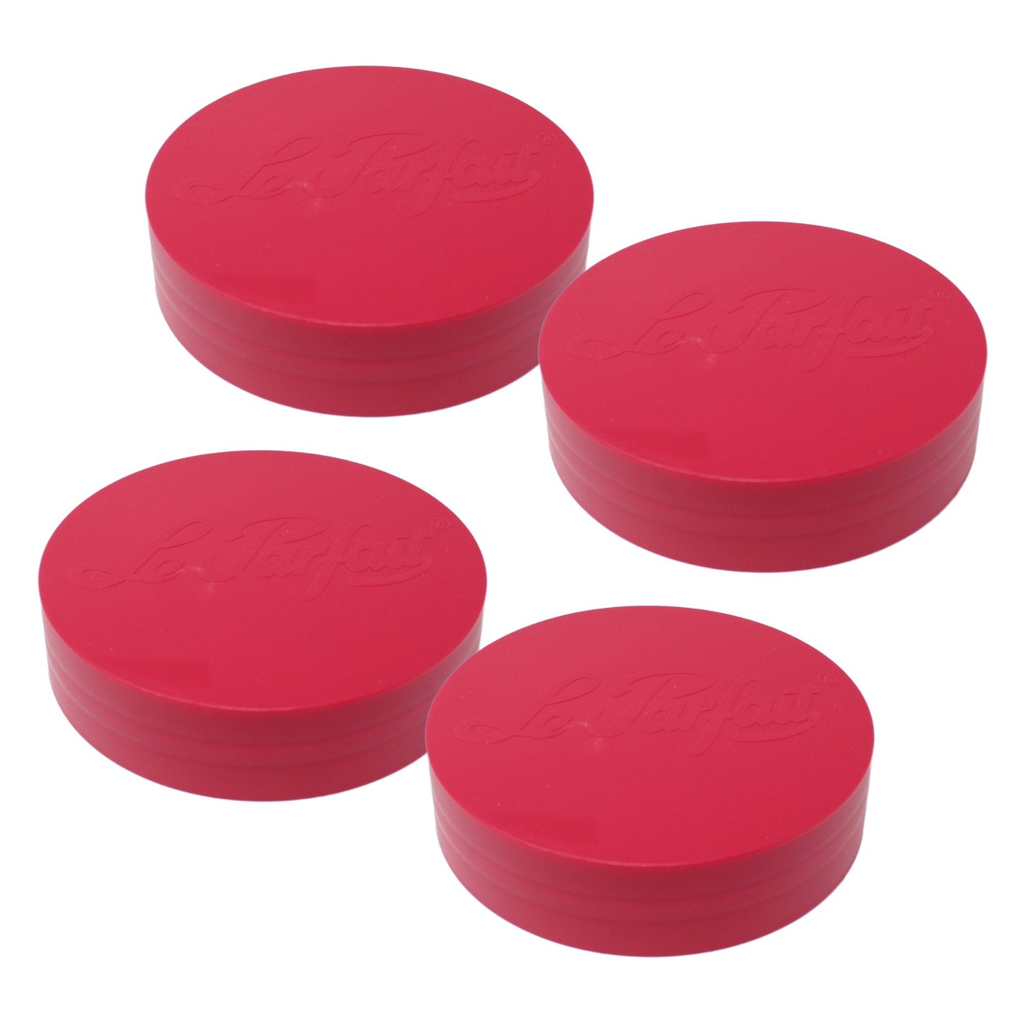 Le Parfait Screw Top Jar Lids, Colorful Plastic and Metal Replacement Lids