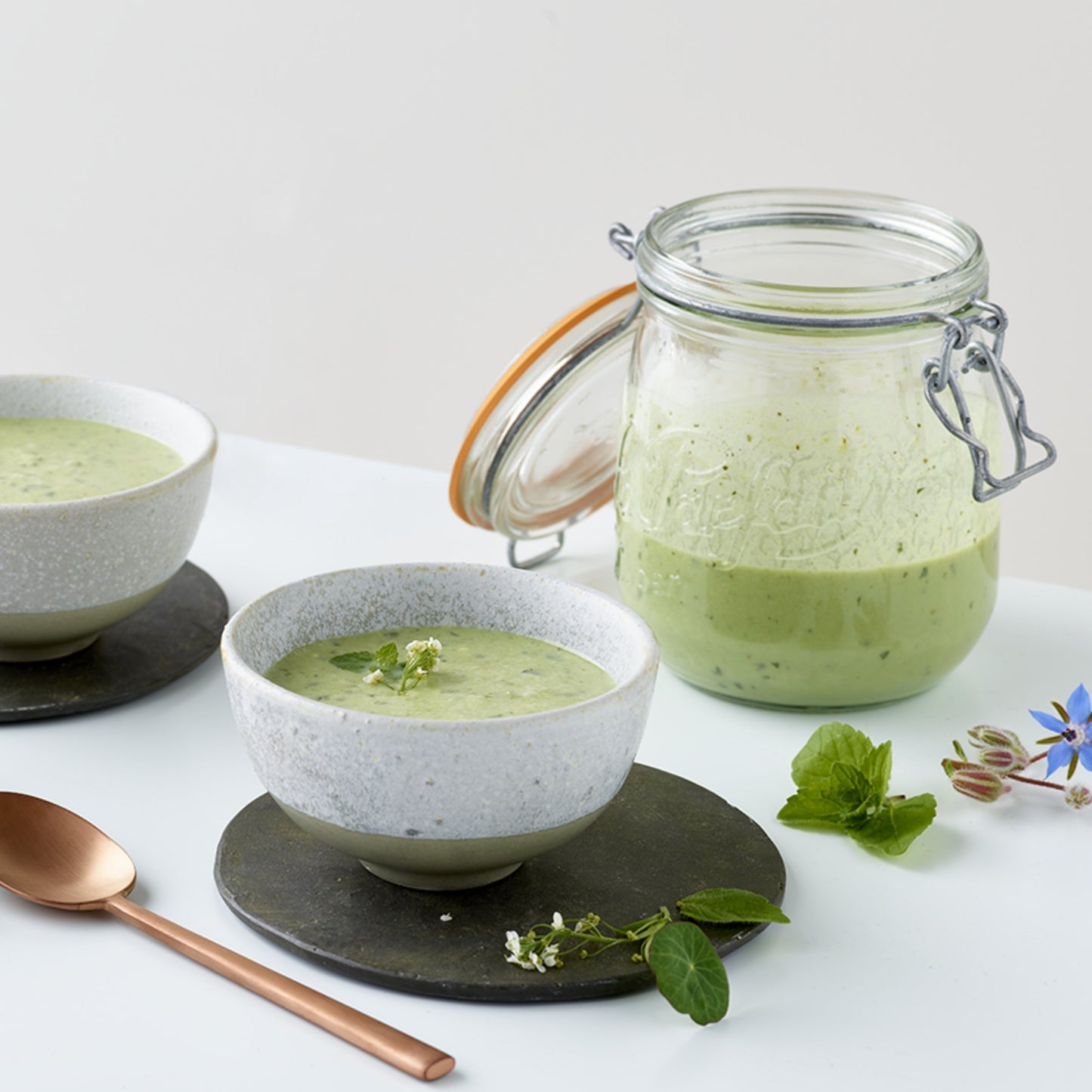 Le Parfait Super Jars, French Glass Canning Jars with Stainless Wire-Bail Clamp Lid