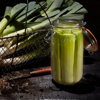 Le Parfait Super Jars, French Glass Canning Jars with Stainless Wire-Bail Clamp Lid