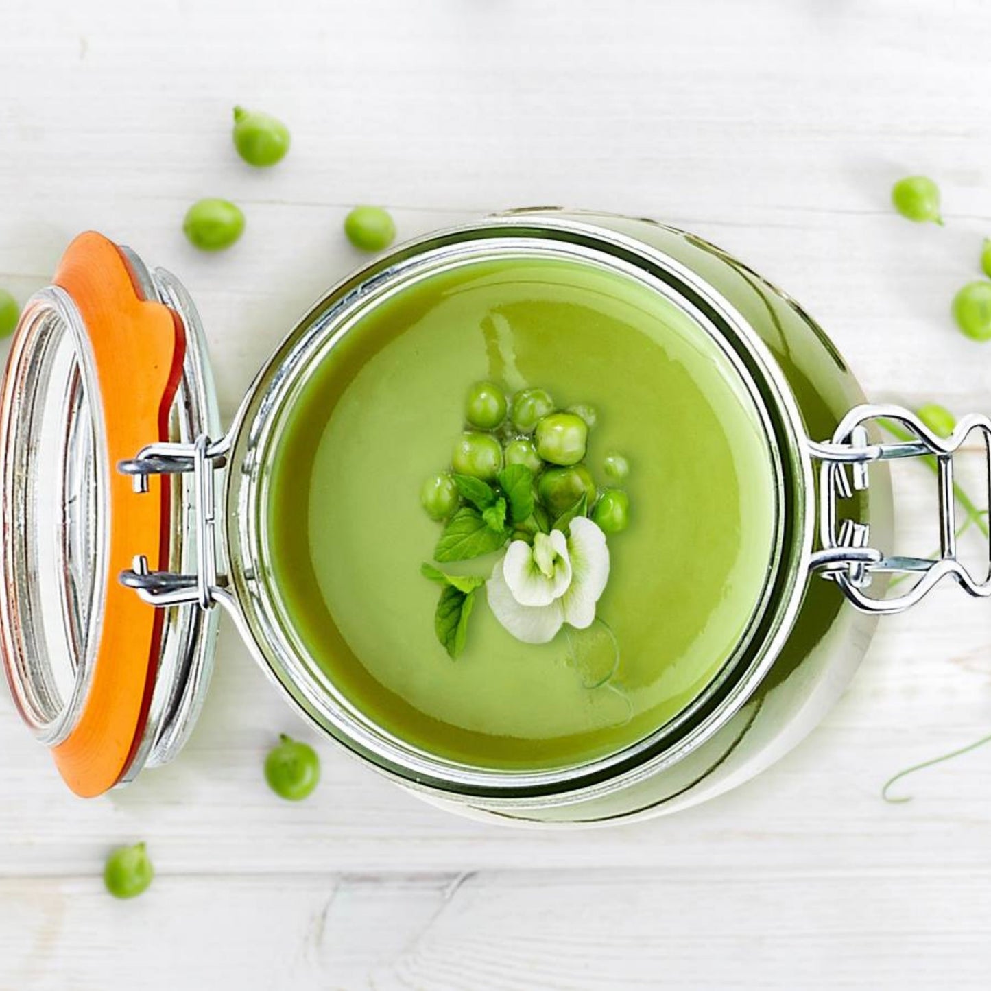 Le Parfait Super Jars, French Glass Canning Jars with Stainless Wire-Bail Clamp Lid