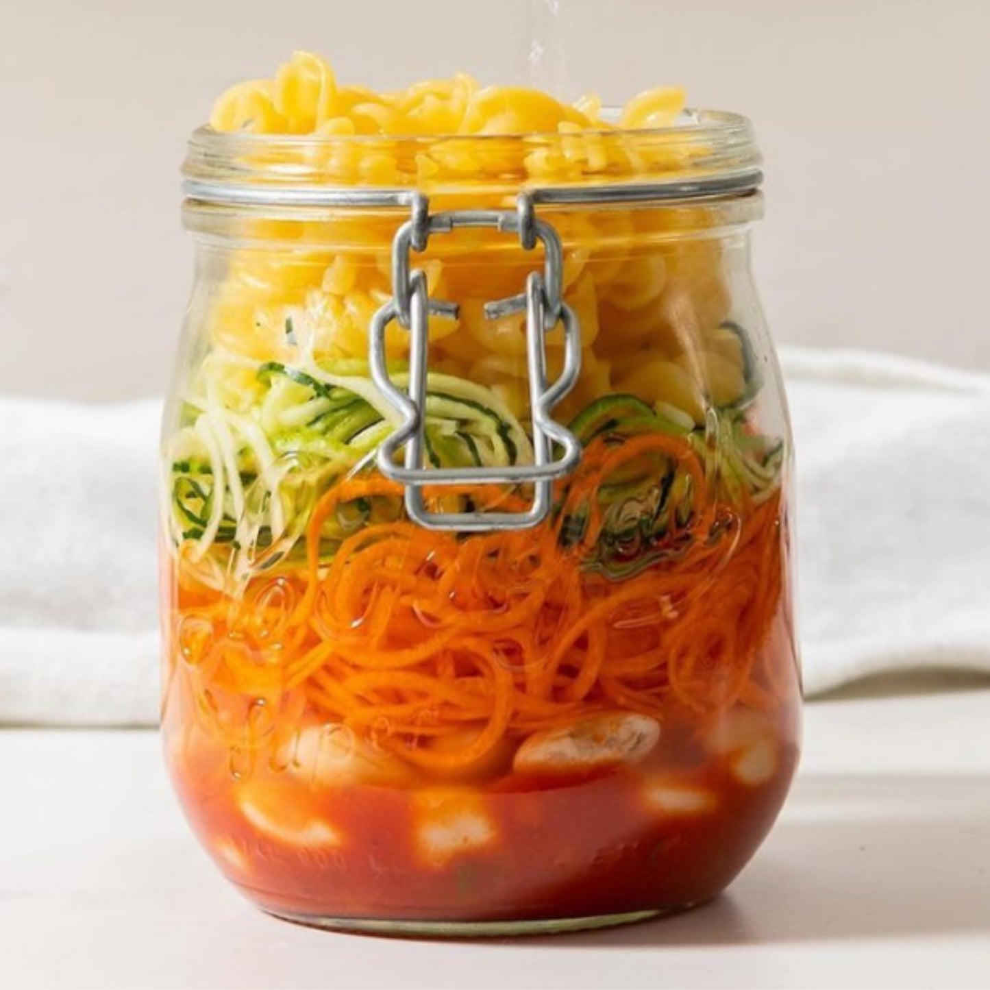 Le Parfait Super Jars, French Glass Canning Jars with Stainless Wire-Bail Clamp Lid