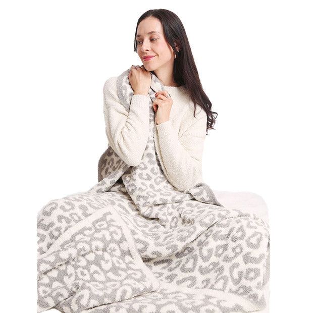 Leopard Patterned Animal Print Comfy Warm Soft Cozy Blanket