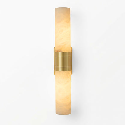 Linear Alabaster Dual Cylinder Light