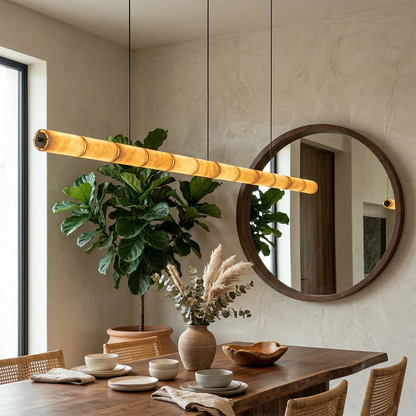 Linear Alabaster LED Chandelier