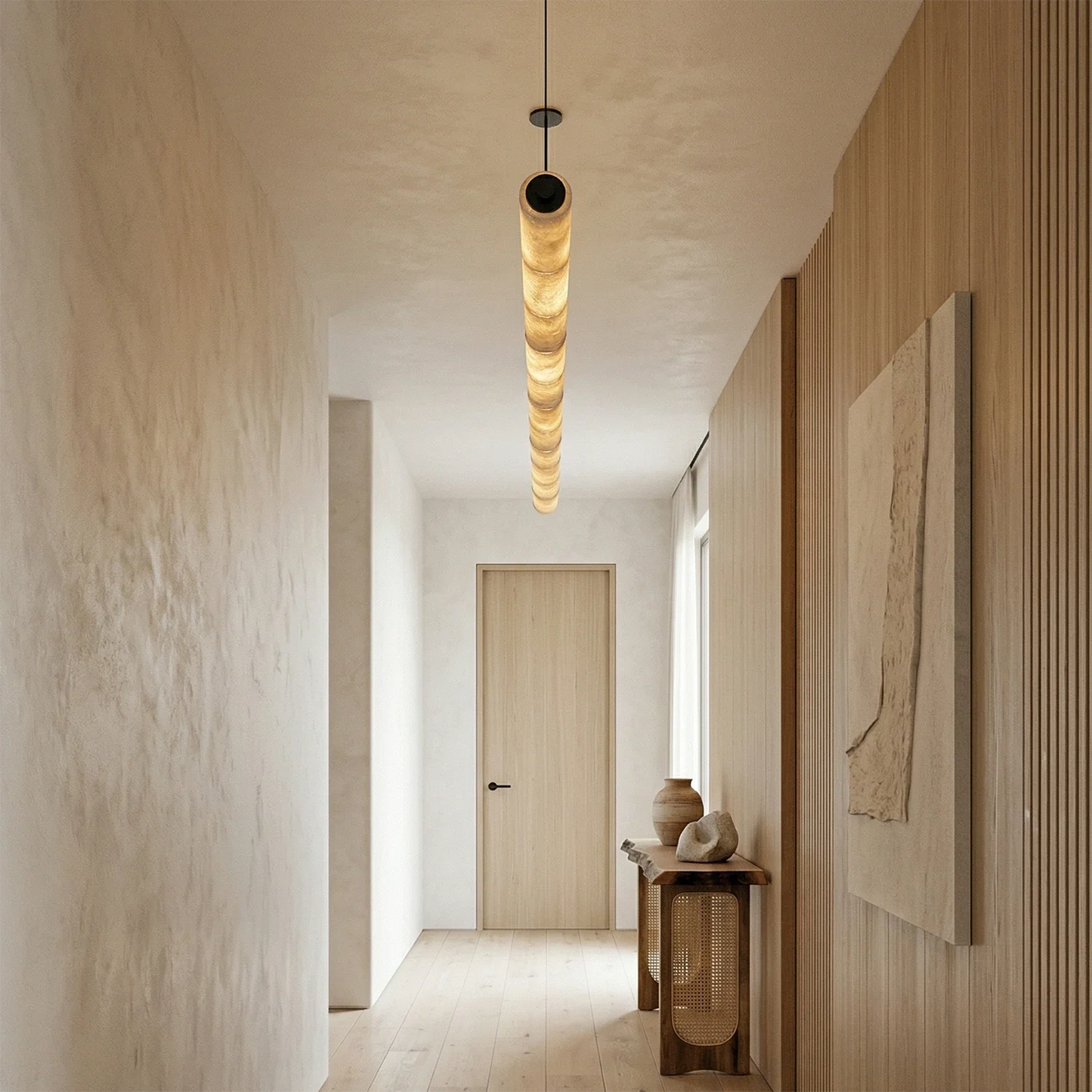 Linear Alabaster LED Chandelier