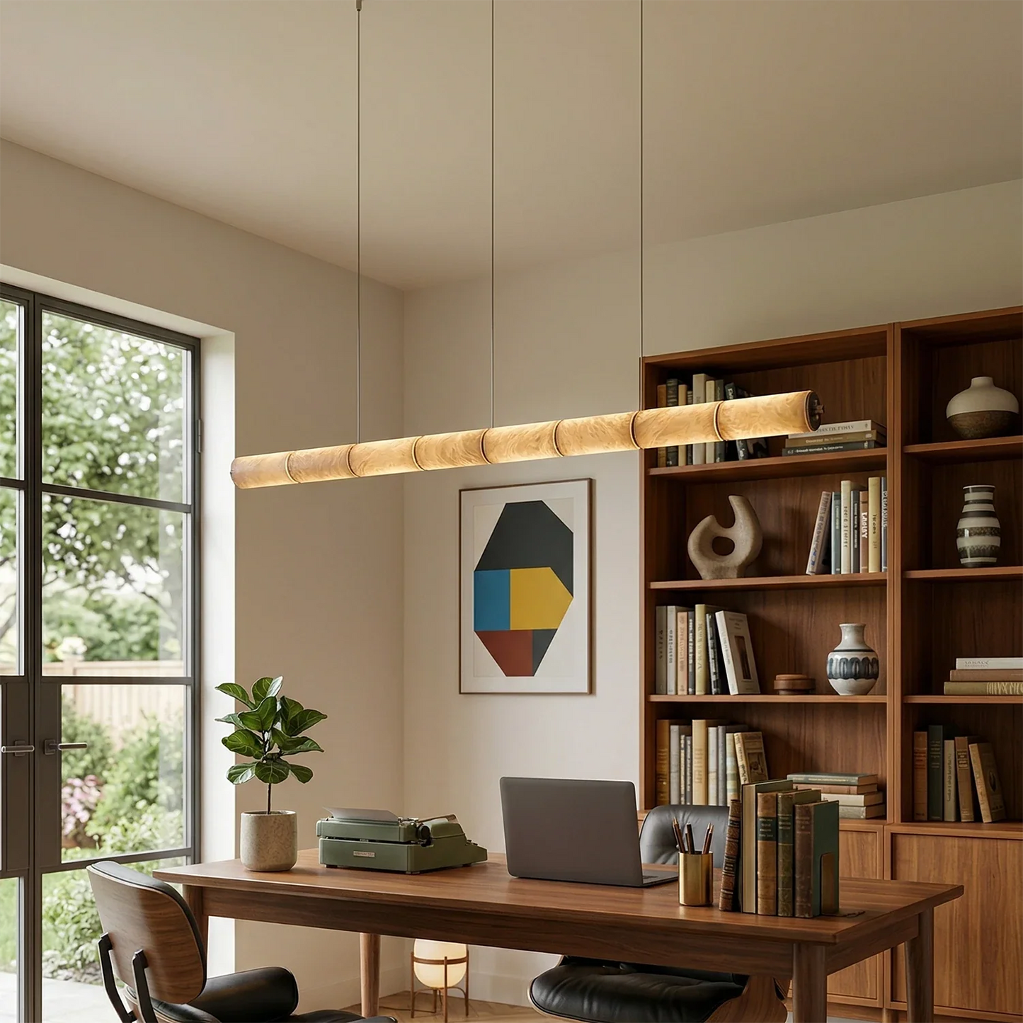 Linear Alabaster LED Chandelier