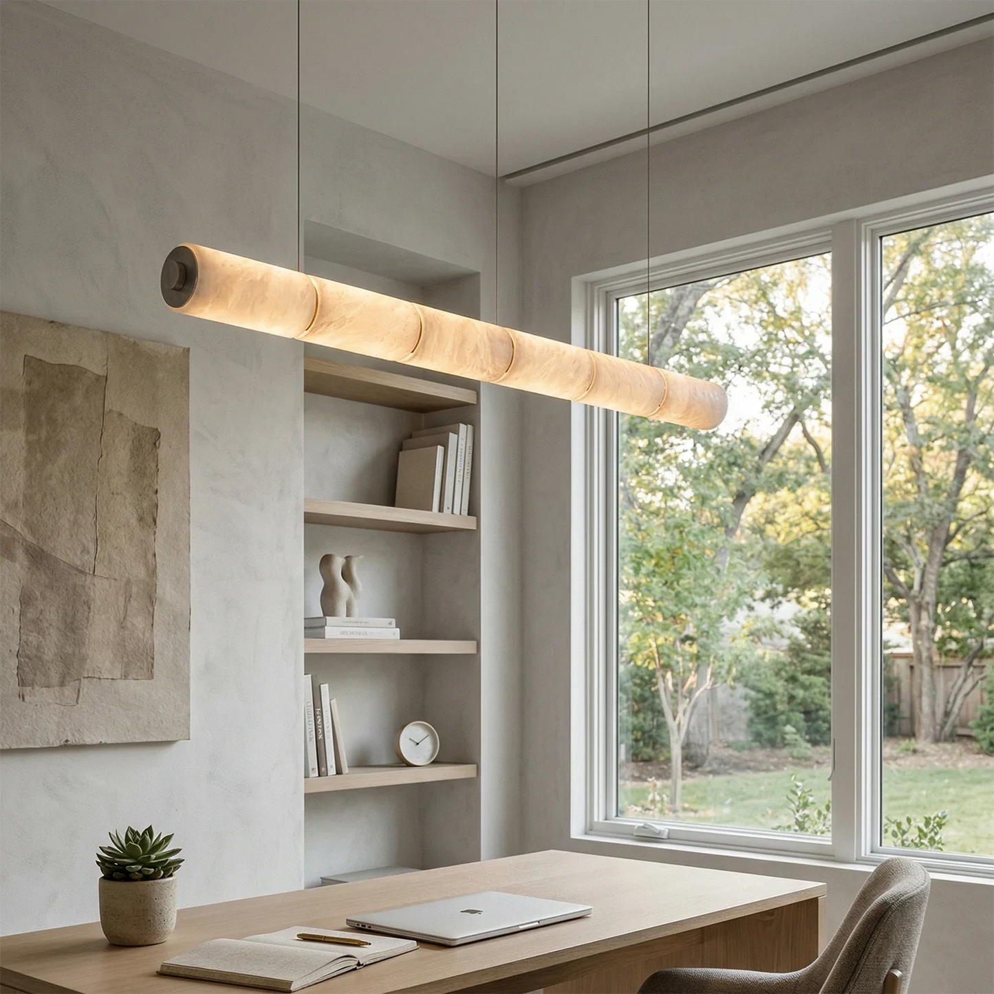 Linear Alabaster LED Chandelier